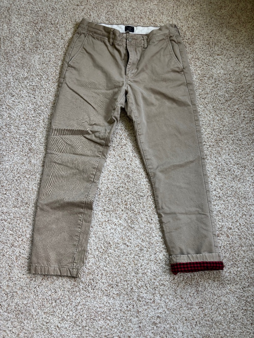 J. Crew 770 straight-fit flannel-lined cabin pant 31x30